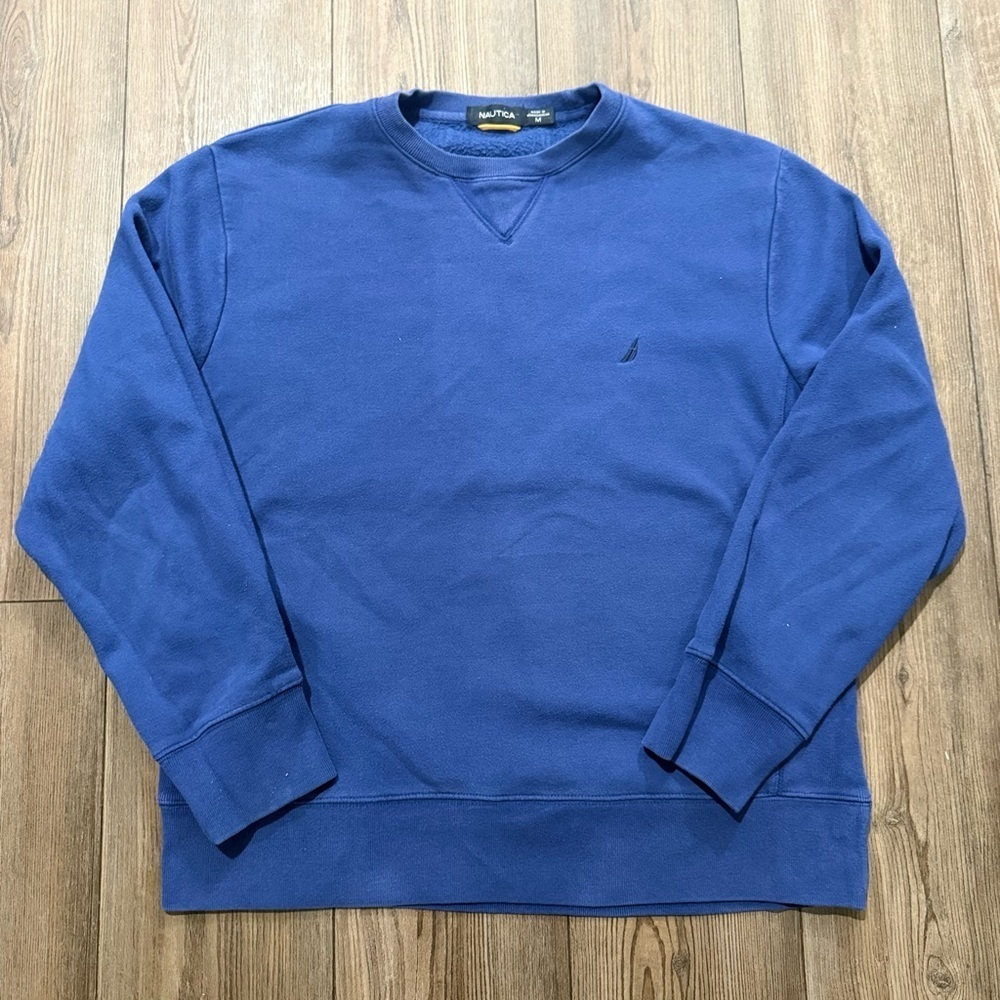 Vintage Nautica Navy Blue Crewneck Sweatshirt Men’s Medium Classic Logo